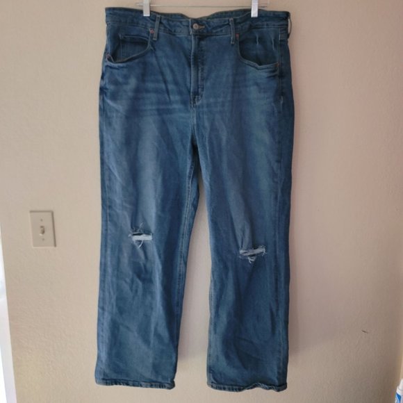 Old Navy Blue Sky High Wide Leg Jeans Size 18 - Picture 1 of 16